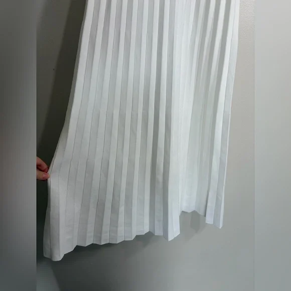 Sezane Leonine Ecru Knit Pleated Skirt Midi Small - Picture 7 of 13